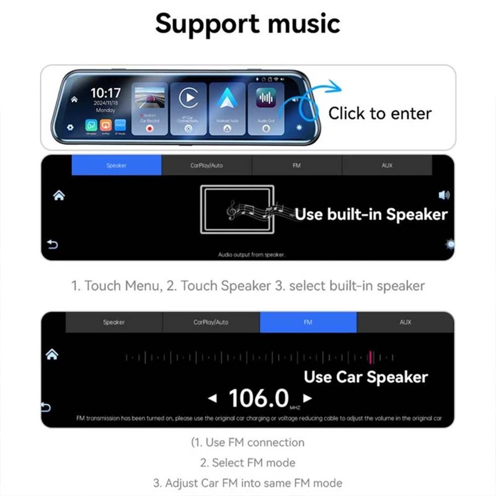 دوربین ثبت وقایع خودرو و مانیتور یسیدو مدل Yesido KM24